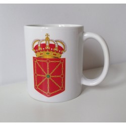 Taza con el escudo de Navarra