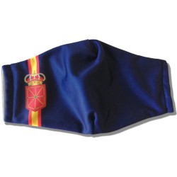 Mascarilla de Navarra azul con bandera de España