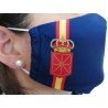 Mascarilla de Navarra azul con bandera de España