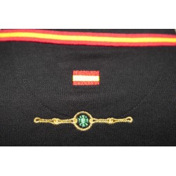 Polo NEGRO con escudo de Navarra bordado y bandera de España